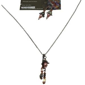 Beaded Boho Necklace & Earring Set NWT Multicolor Statement Jewelry